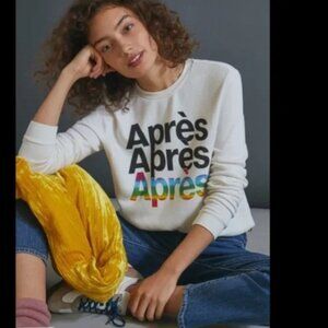 Anthropologie x Lol Angeles Crew Sweatshirt Pullover Apres Ski Medium
